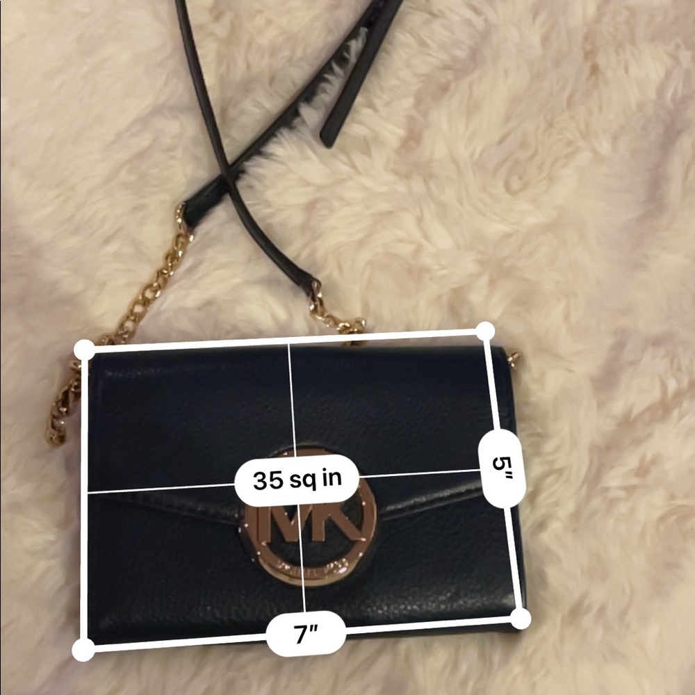 NWOT MICHAEL KORS NAVY BLUE PURSE - Picture 12 of 13
